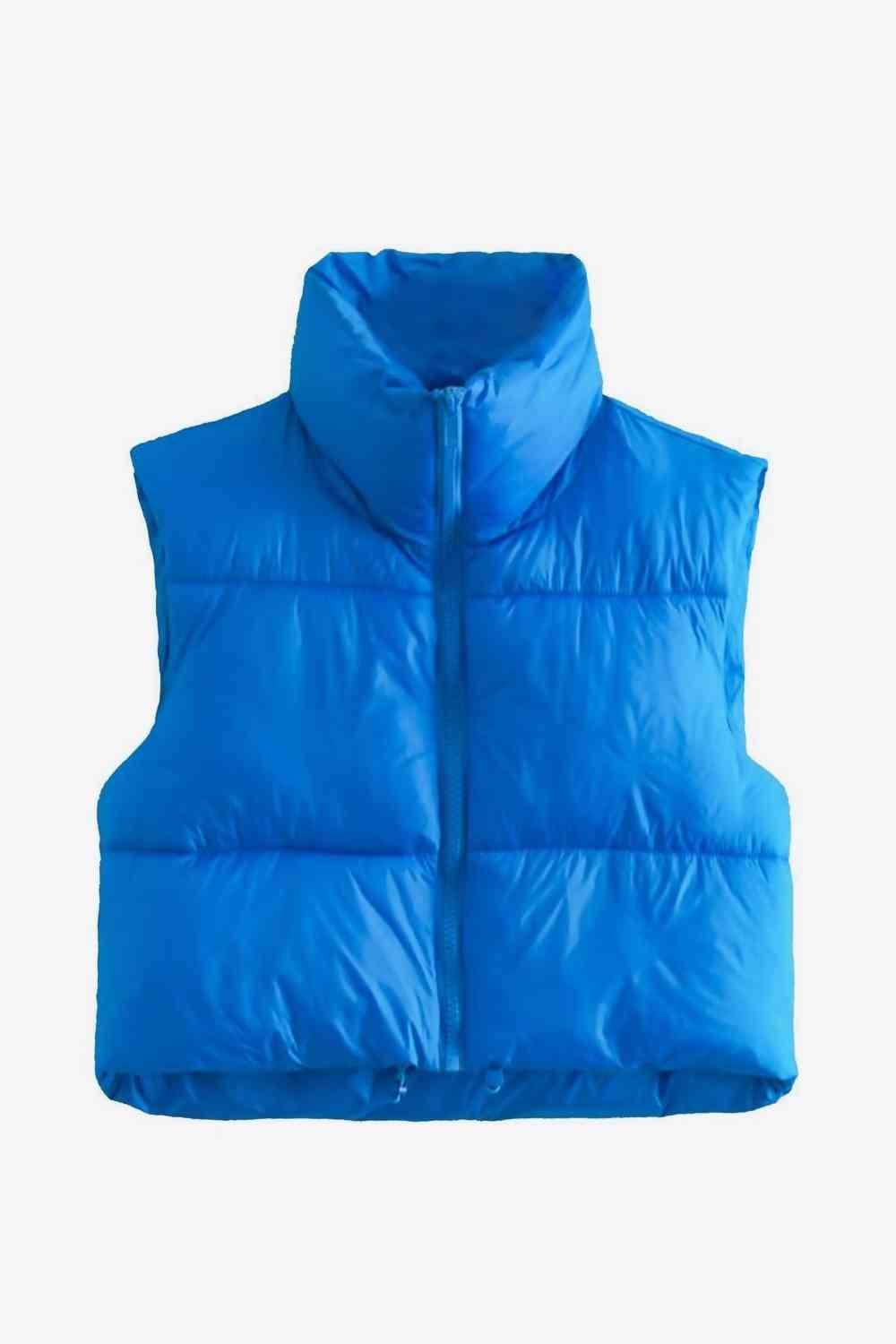 Zip-Up Drawstring Puffer Vest